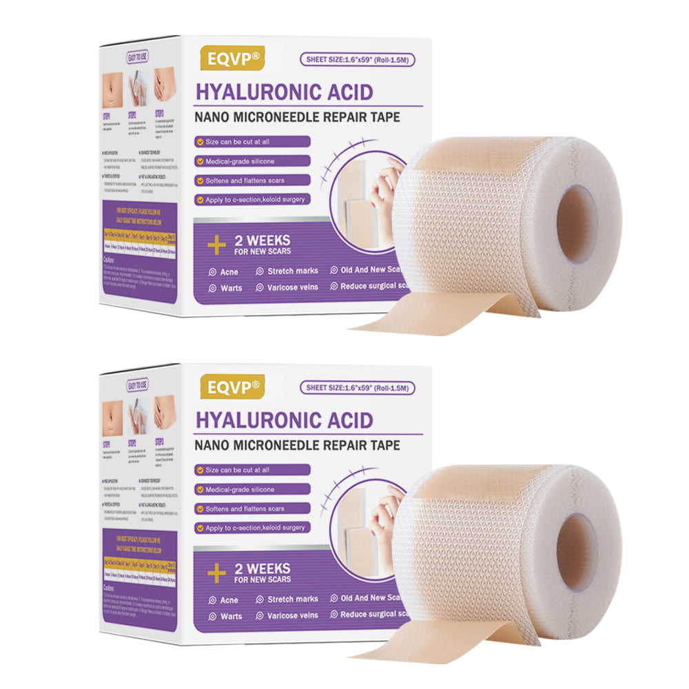 ✅Official Store |𝖤𝖰𝖵𝖯® Hyaluronic Acid Nano Microneedle Repair Tape 🏥(Treatment of old and new scars, reduction of surgical scars, stretch marks, keloids, acne, burns, warts, dermatomes and varicose veins)